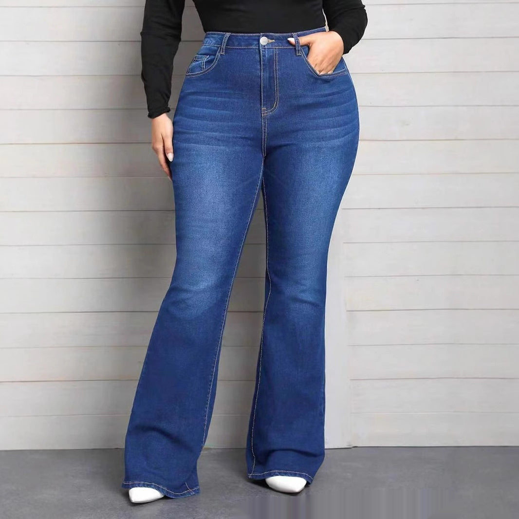 Blue Mid-rise Flared Jeans In-stock For Women Available On Our Independent Website