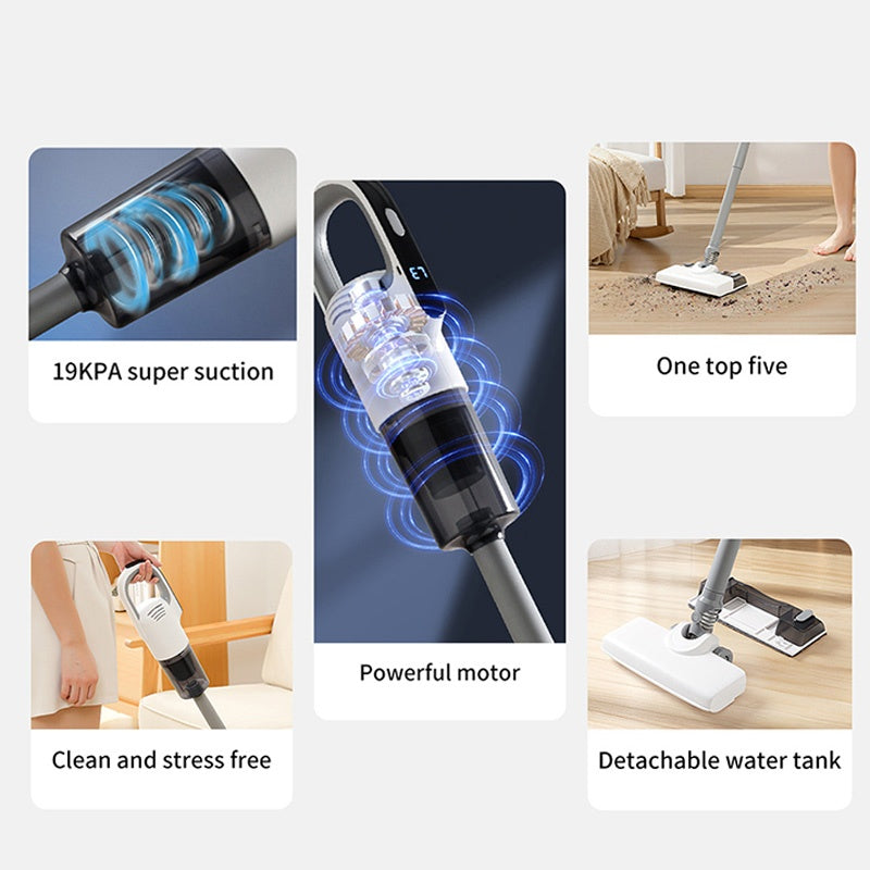 Cordless Vacuum Cleaner, Up To 30Kpa And 30Mins Vacuum And Mop Combo For Home Hardwood Floor Pet Hair Carpet