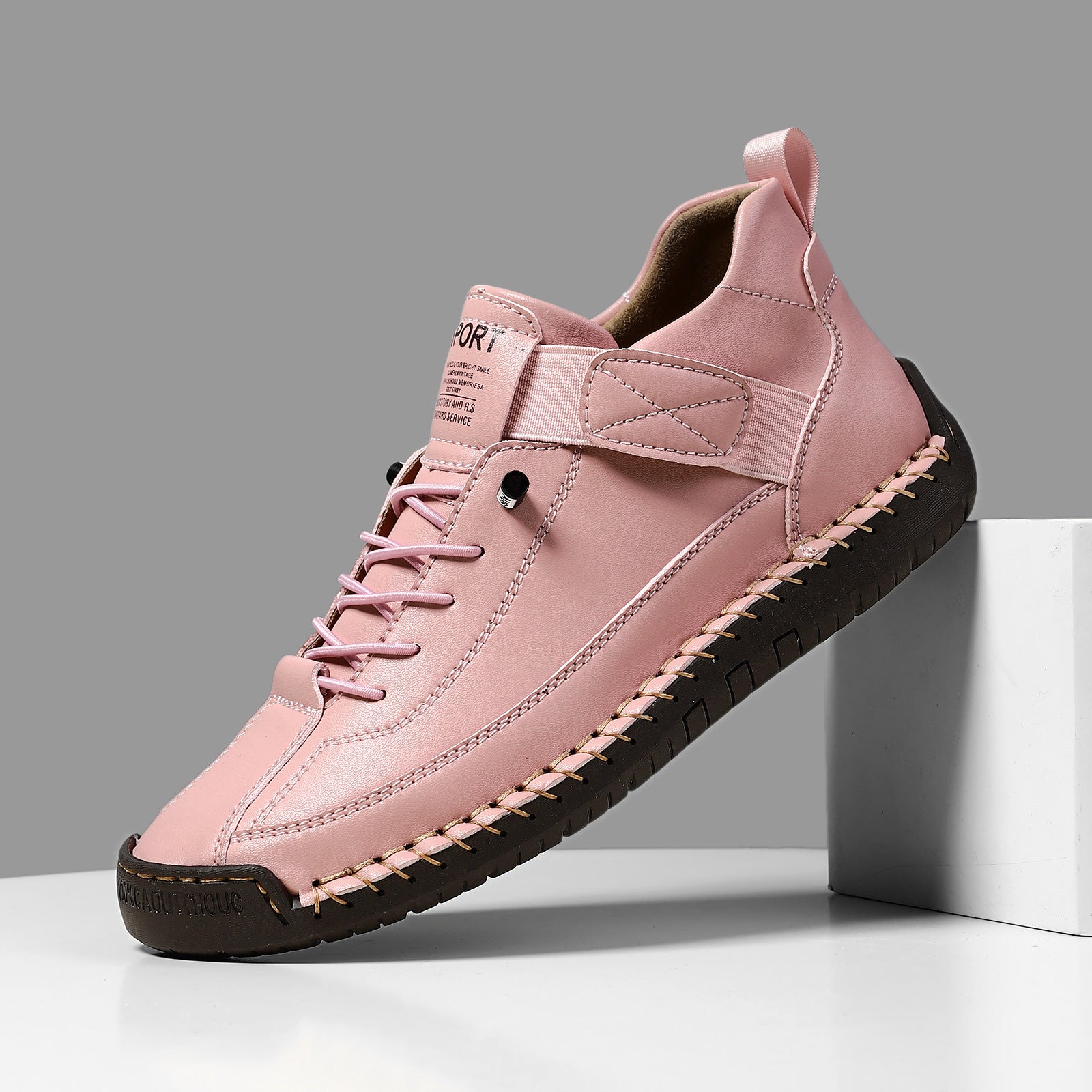 AutumnWinter Flat-Soled Casual Hand-Stitched Mens Shoes