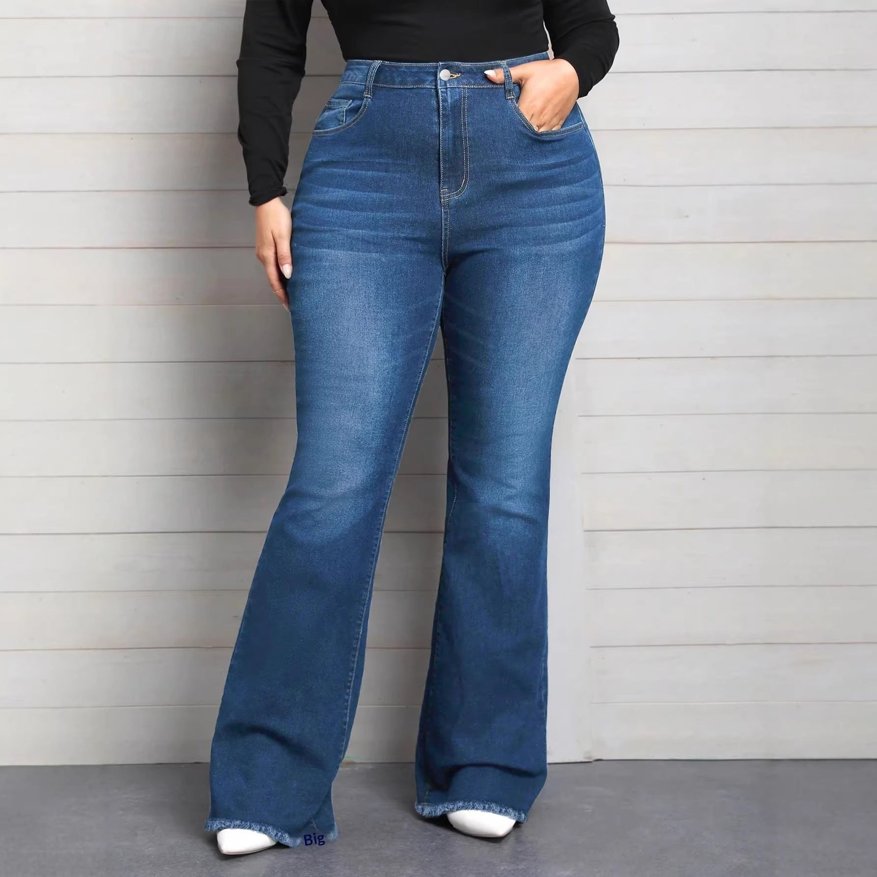 Blue Mid-rise Flared Jeans In-stock For Women Available On Our Independent Website