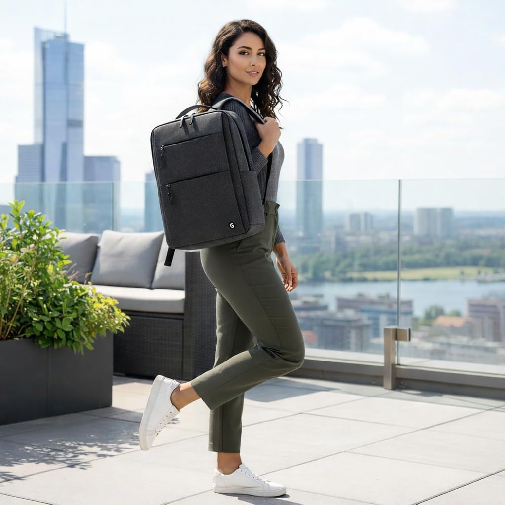 GadgetBite Graphite 20 Litre Laptop Bag with 15.6 Inch Laptop Compartment USB Charging Port and Organiser Pocket for Men Women Boys