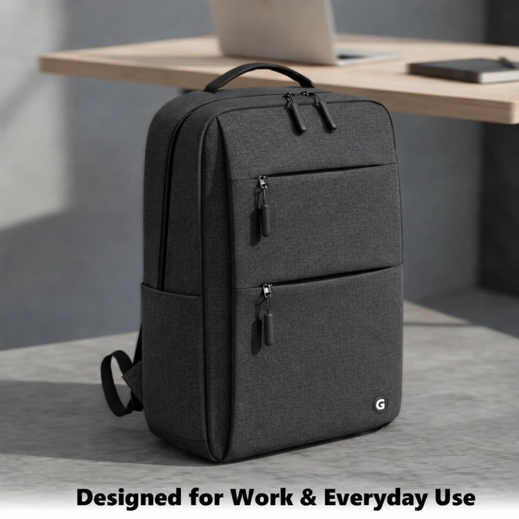 GadgetBite Graphite 20 Litre Laptop Bag with 15.6 Inch Laptop Compartment USB Charging Port and Organiser Pocket for Men Women Boys