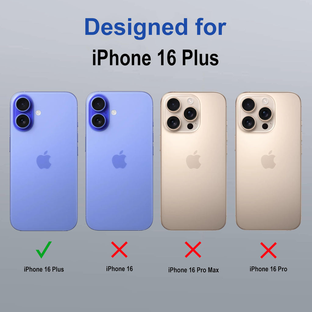 amazon basics Back Case Cover for iPhone 16 Plus | Compatible for iPhone 16 Plus Back Cover | Scratch-Resistant Back Cover | Clear