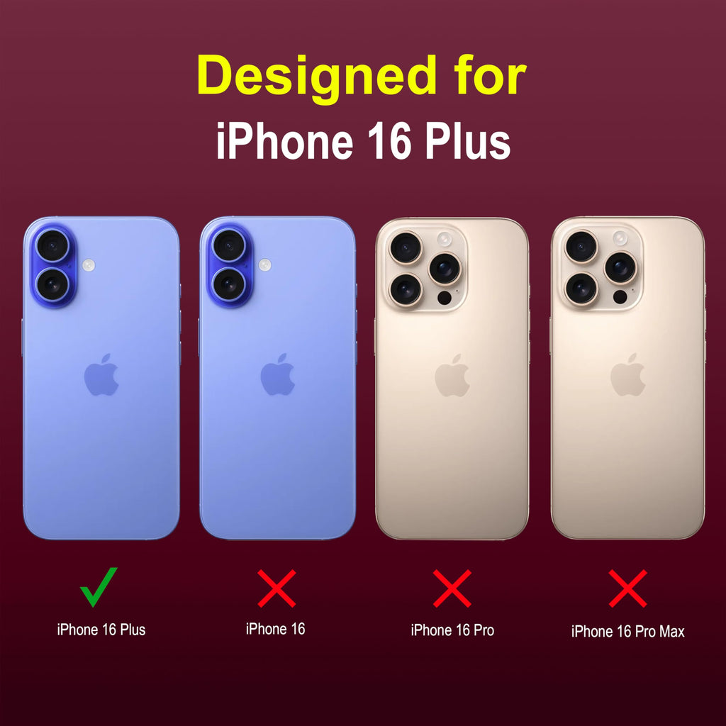 amazon basics Back Case Cover for iPhone 16 Plus | Compatible for iPhone 16 Plus Back Cover | Scratch-Resistant Back Cover | Clear