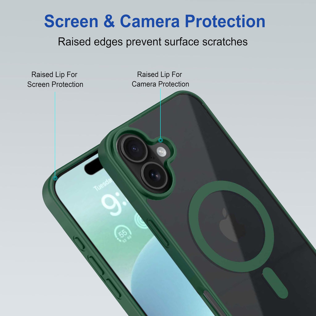 amazon basics Back Case Cover for iPhone 16 Plus | Compatible for iPhone 16 Plus Back Cover | Scratch-Resistant Back Cover | Clear