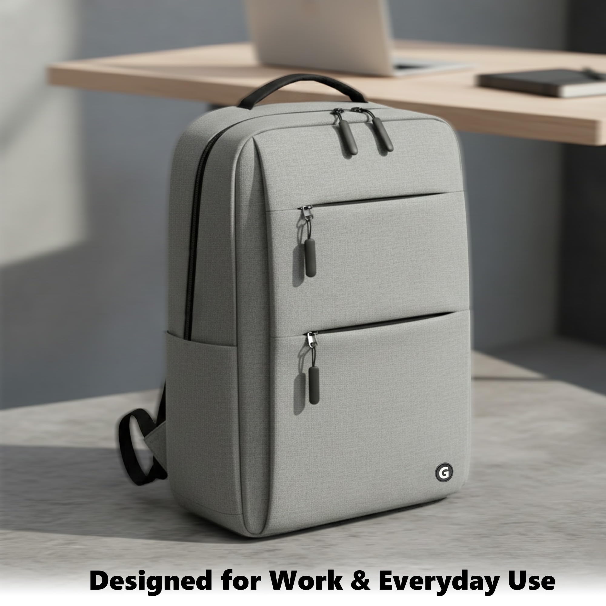 GadgetBite Graphite 20 Litre Laptop Bag with 15.6 Inch Laptop Compartment USB Charging Port and Organiser Pocket for Men Women Boys
