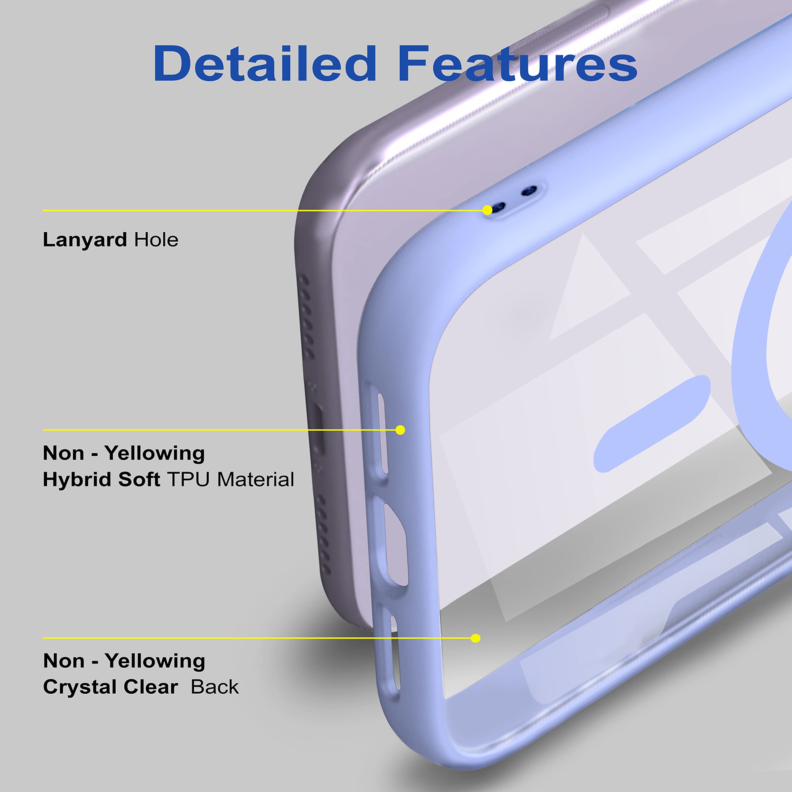 amazon basics Back Case Cover for iPhone 16 Plus | Compatible for iPhone 16 Plus Back Cover | Scratch-Resistant Back Cover | Clear