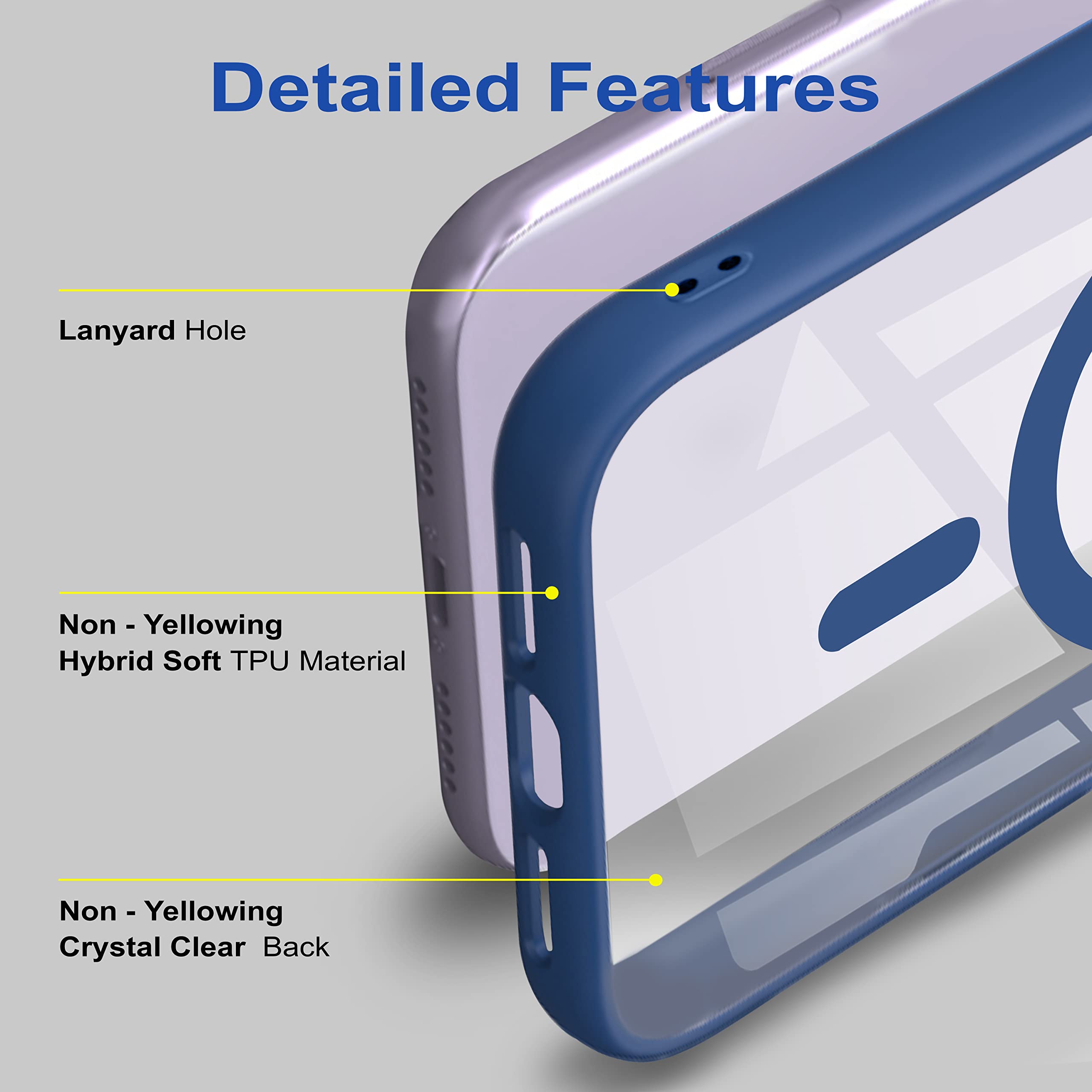 amazon basics Back Case Cover for iPhone 16 Plus | Compatible for iPhone 16 Plus Back Cover | Scratch-Resistant Back Cover | Clear