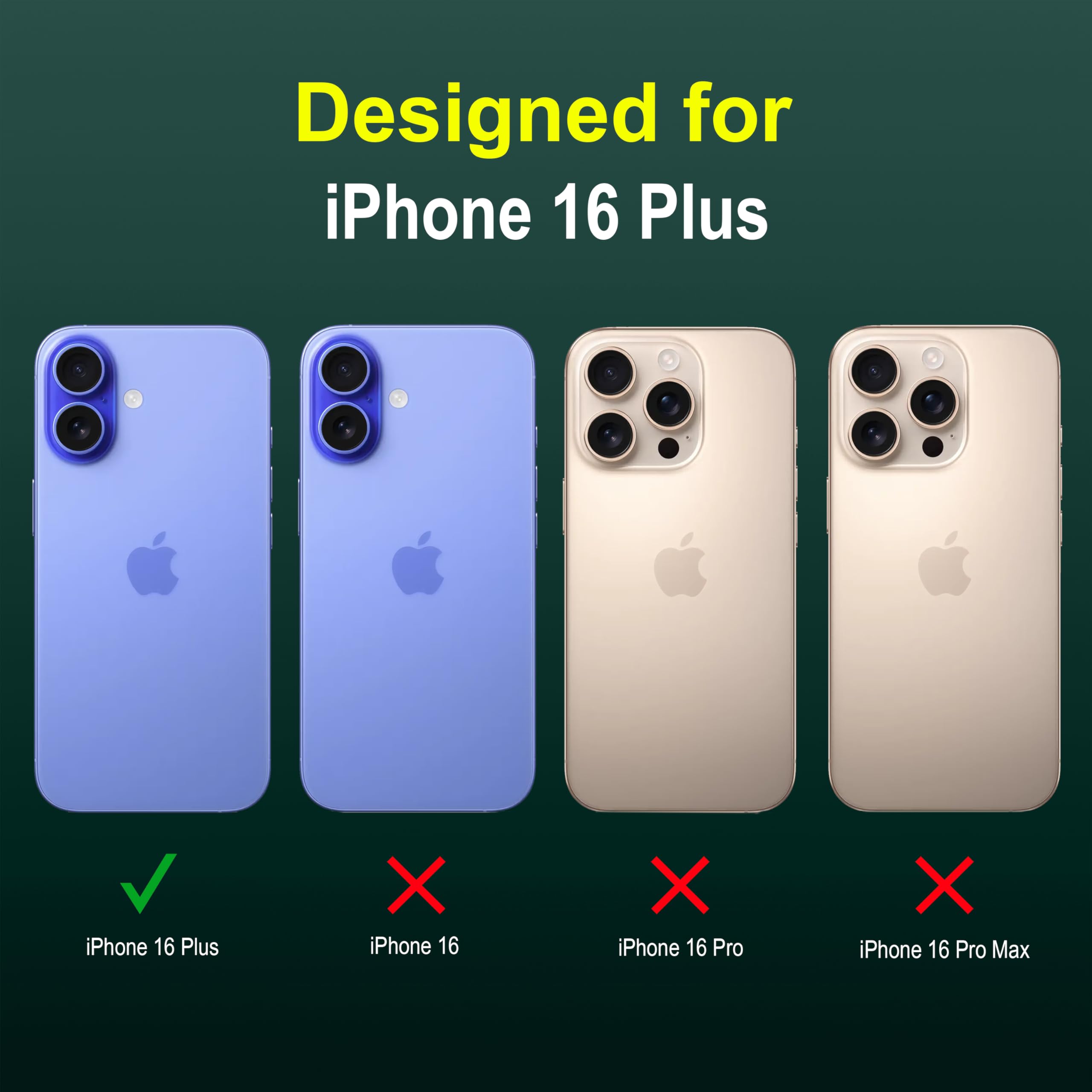 amazon basics Back Case Cover for iPhone 16 Plus | Compatible for iPhone 16 Plus Back Cover | Scratch-Resistant Back Cover | Clear