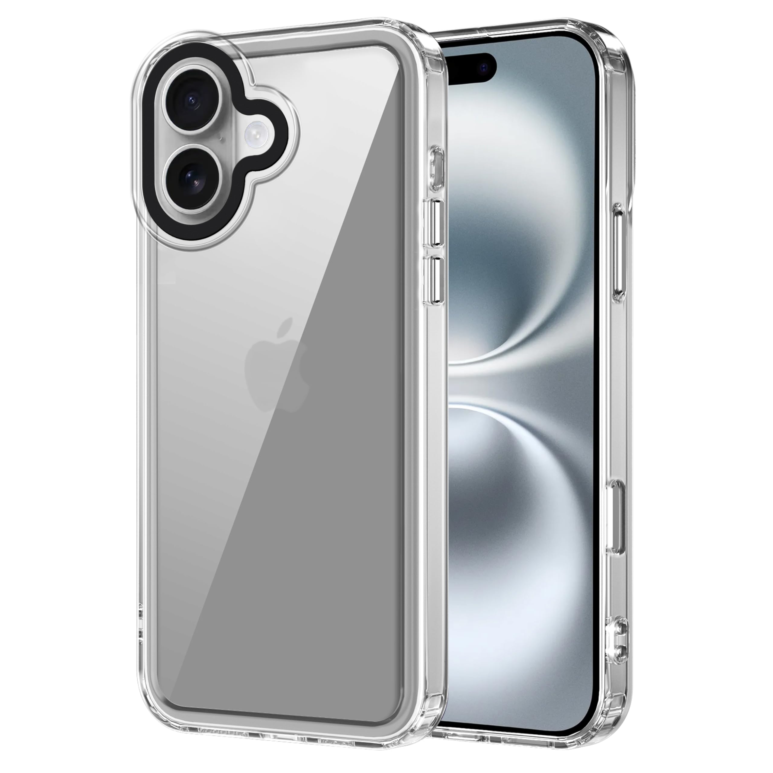 amazon basics Back Case Cover for iPhone 16 Plus | Compatible for iPhone 16 Plus Back Cover | Scratch-Resistant Back Cover | Clear