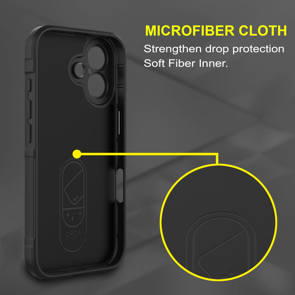 amazon basics Back Case Cover for iPhone 16 Plus | Compatible for iPhone 16 Plus Back Cover | Scratch-Resistant Back Cover | Clear