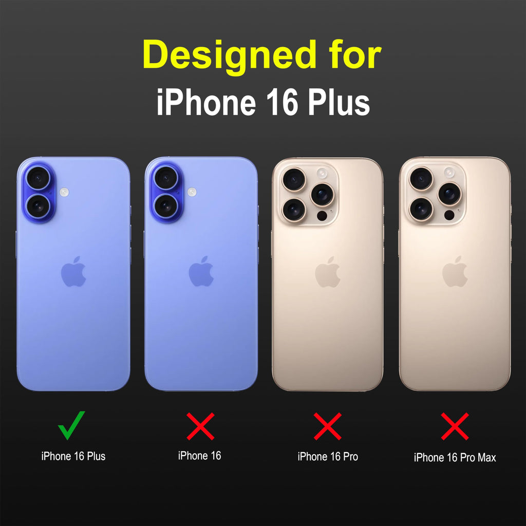 amazon basics Back Case Cover for iPhone 16 Plus | Compatible for iPhone 16 Plus Back Cover | Scratch-Resistant Back Cover | Clear