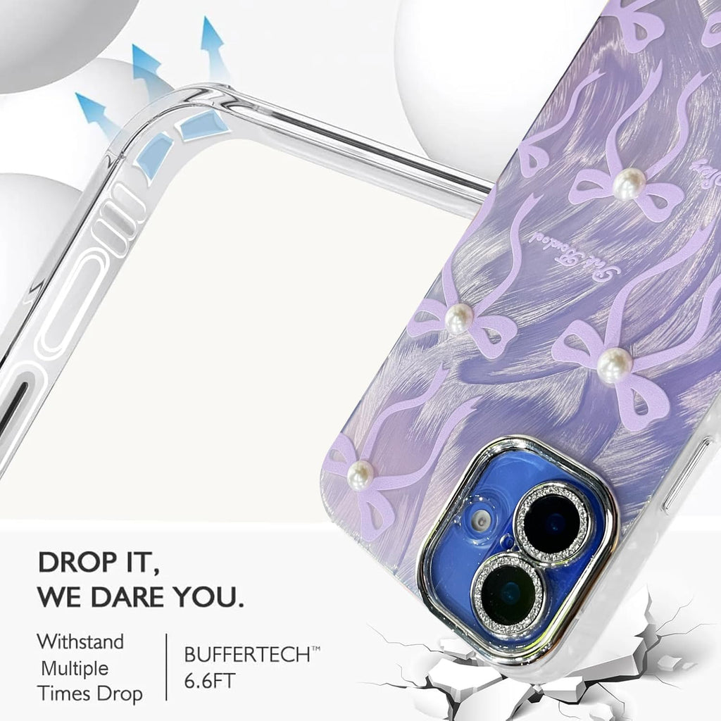 VONZEE Electroplating Transparent Clear Logo Back Cover TPU Compatible with iPhone 16 Plus Case, Compatible with Magsafe, Full Body & Individual Camera Protection for Each Lens for Men & Women (Gold)