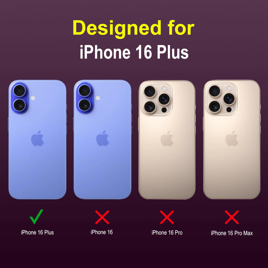 amazon basics Back Case Cover for iPhone 16 Plus | Compatible for iPhone 16 Plus Back Cover | Scratch-Resistant Back Cover | Clear