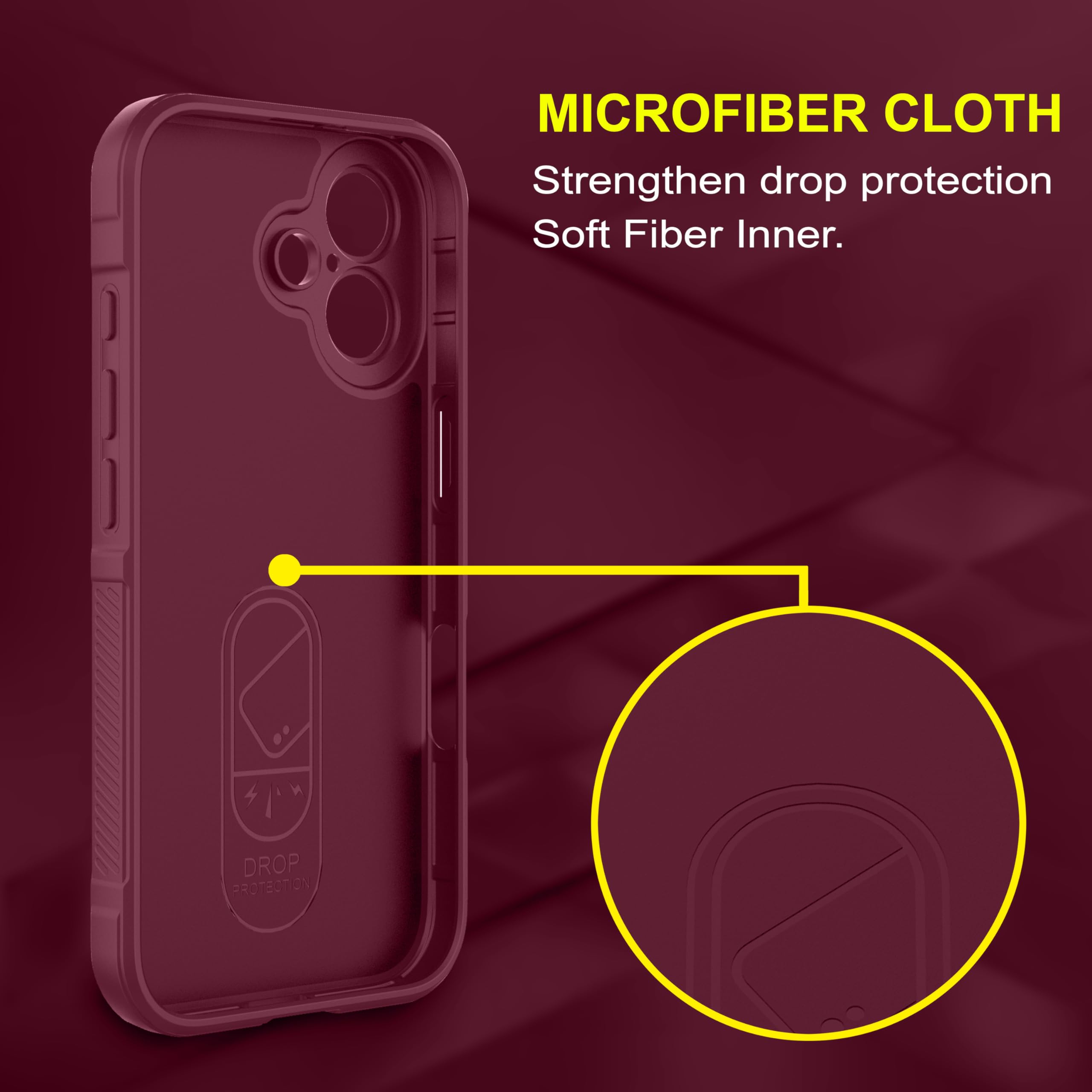 amazon basics Back Case Cover for iPhone 16 Plus | Compatible for iPhone 16 Plus Back Cover | Scratch-Resistant Back Cover | Clear