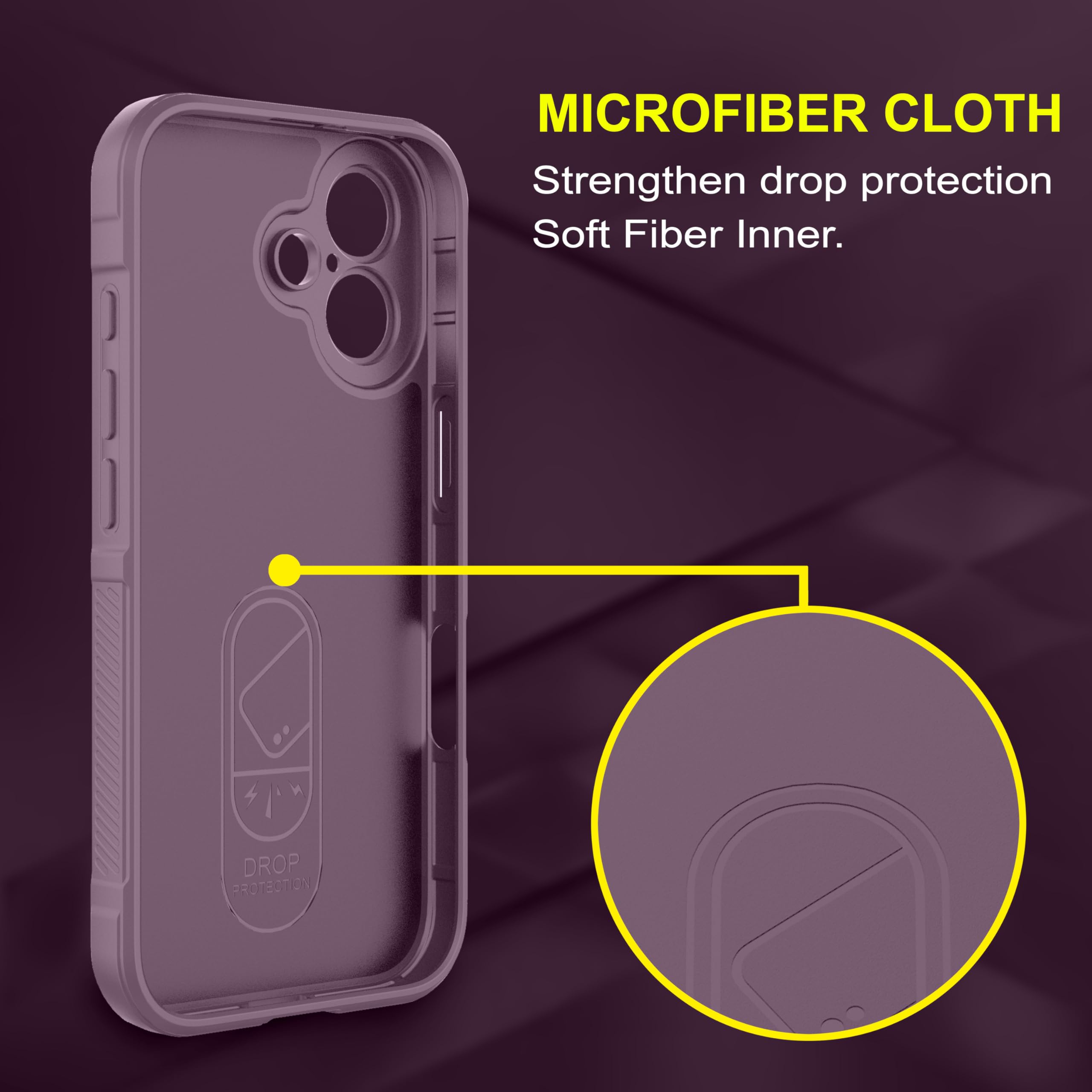 amazon basics Back Case Cover for iPhone 16 Plus | Compatible for iPhone 16 Plus Back Cover | Scratch-Resistant Back Cover | Clear