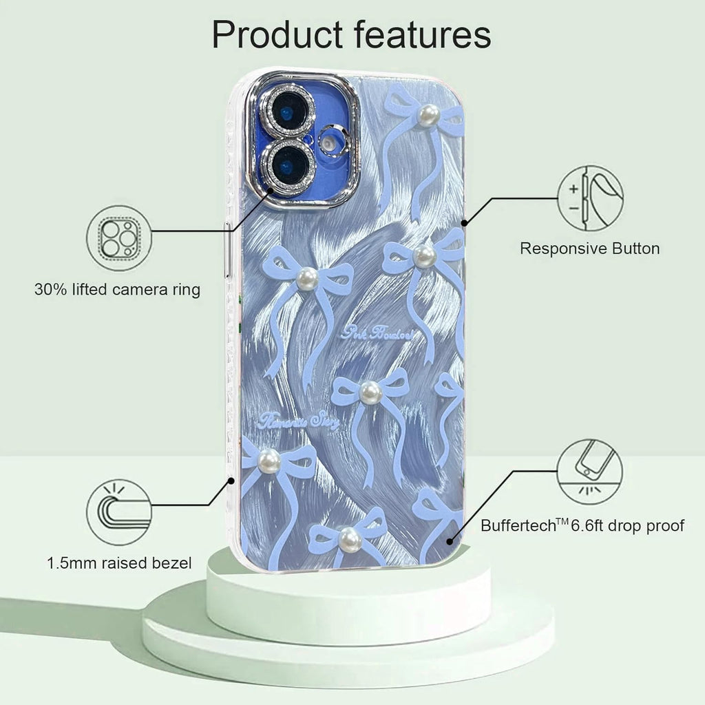 VONZEE Electroplating Transparent Clear Logo Back Cover TPU Compatible with iPhone 16 Plus Case, Compatible with Magsafe, Full Body & Individual Camera Protection for Each Lens for Men & Women (Gold)