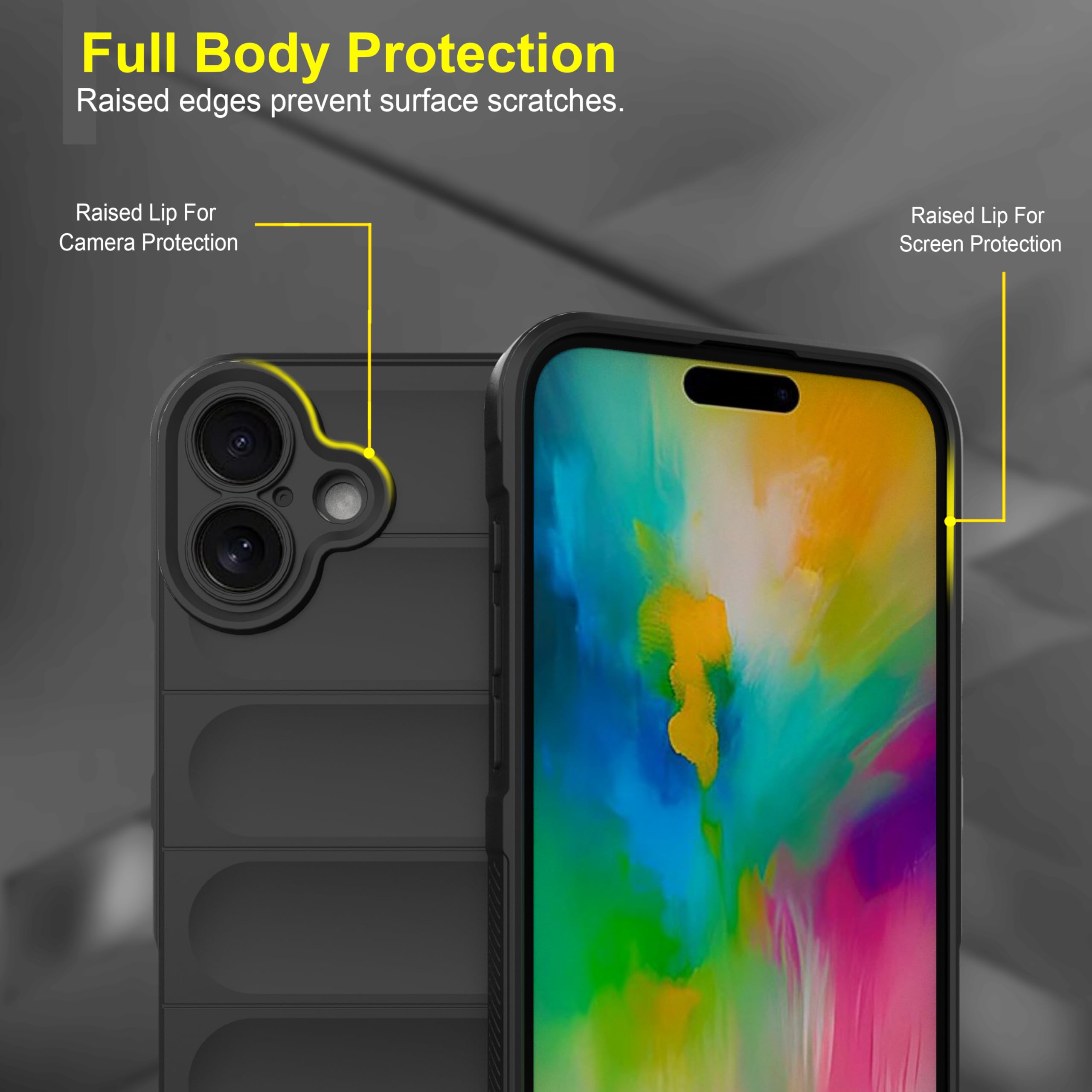 amazon basics Back Case Cover for iPhone 16 Plus | Compatible for iPhone 16 Plus Back Cover | Scratch-Resistant Back Cover | Clear