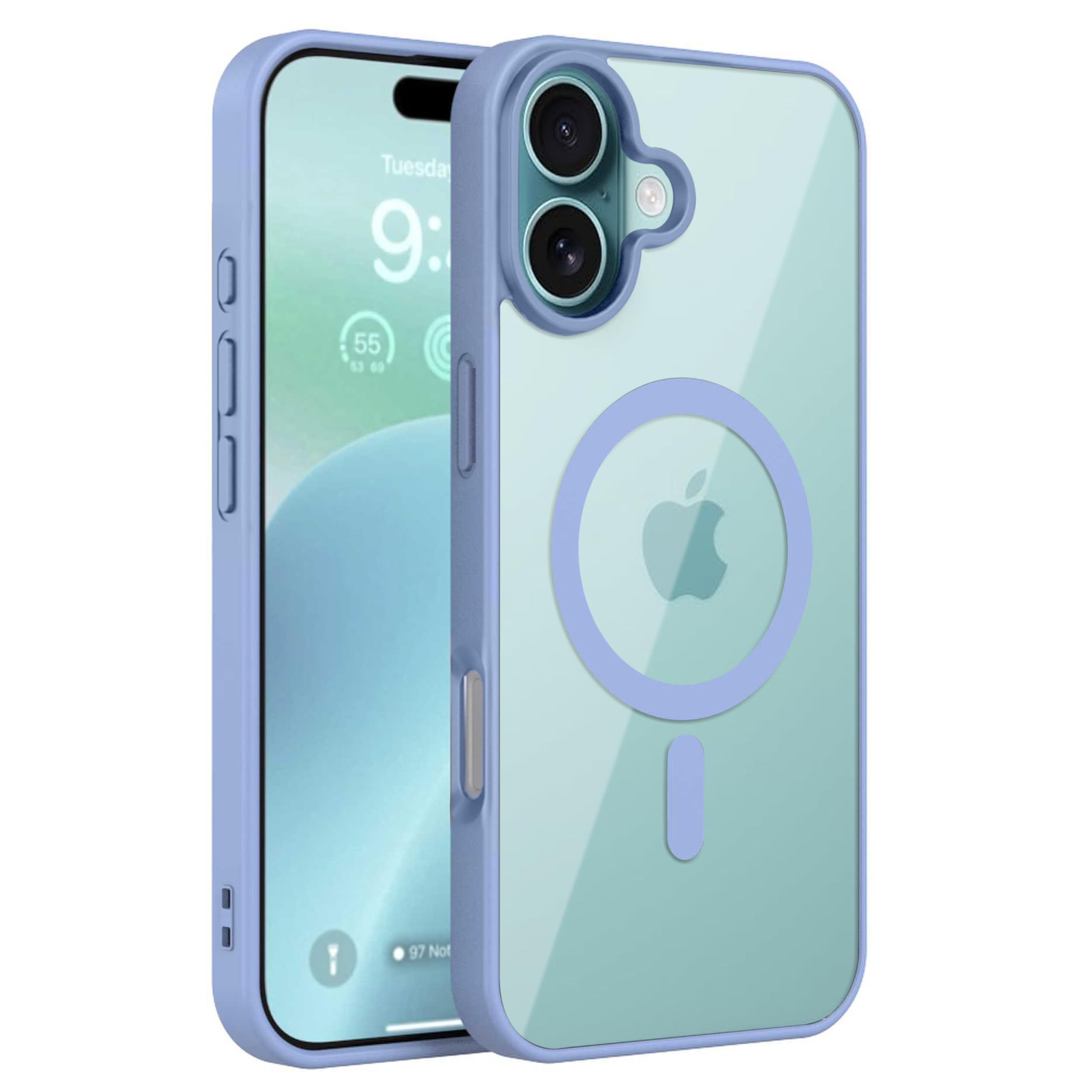 amazon basics Back Case Cover for iPhone 16 Plus | Compatible for iPhone 16 Plus Back Cover | Scratch-Resistant Back Cover | Clear