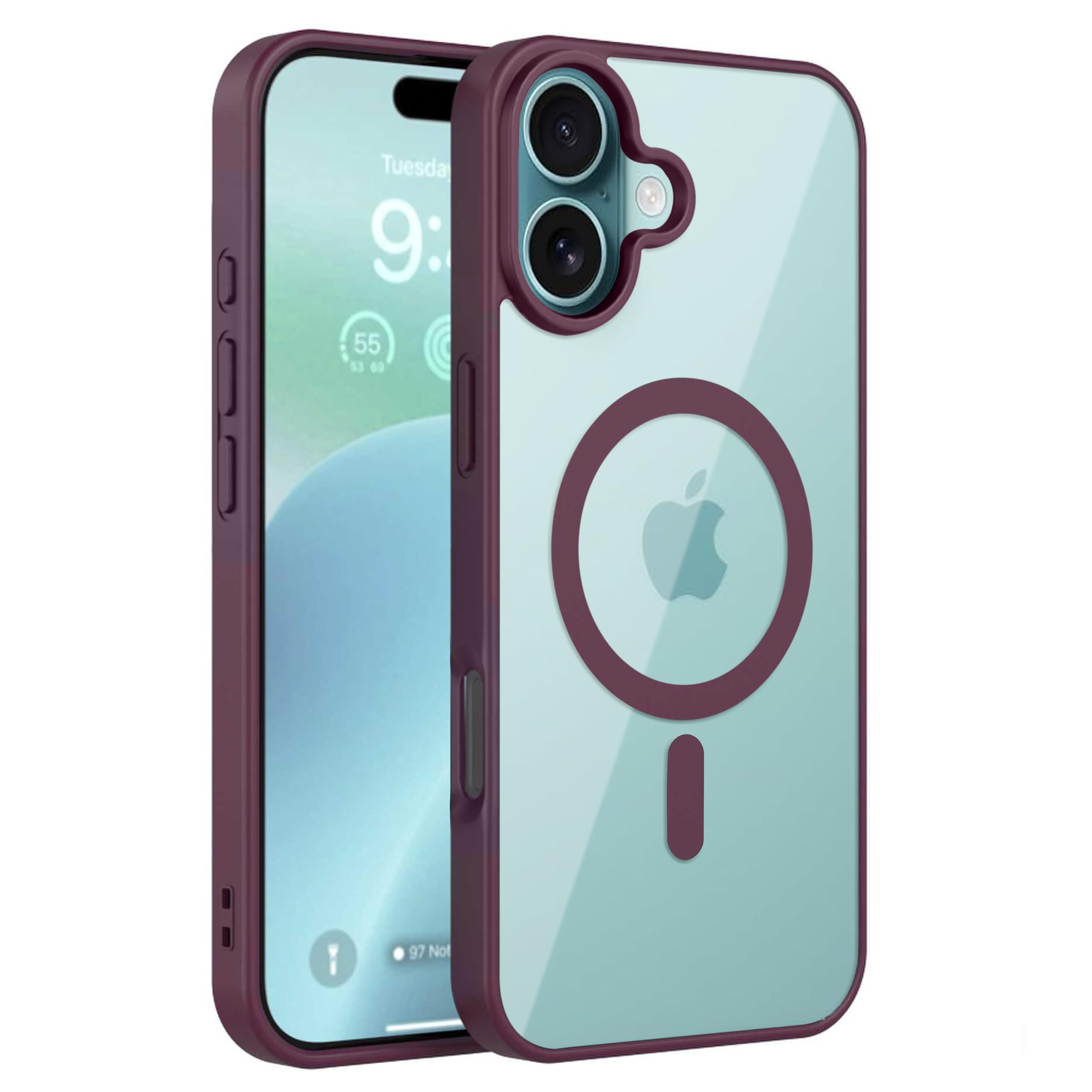 amazon basics Back Case Cover for iPhone 16 Plus | Compatible for iPhone 16 Plus Back Cover | Scratch-Resistant Back Cover | Clear