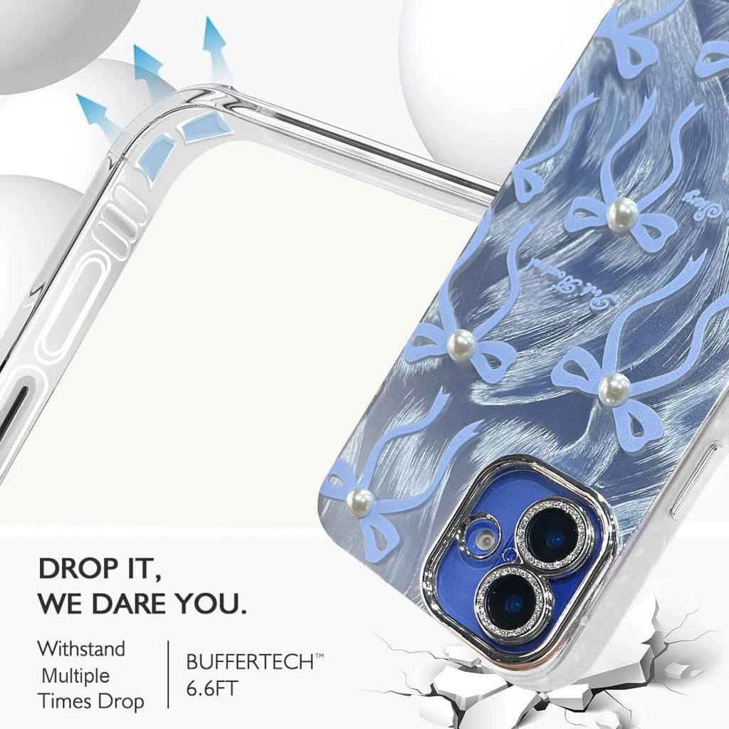 VONZEE Electroplating Transparent Clear Logo Back Cover TPU Compatible with iPhone 16 Plus Case, Compatible with Magsafe, Full Body & Individual Camera Protection for Each Lens for Men & Women (Gold)