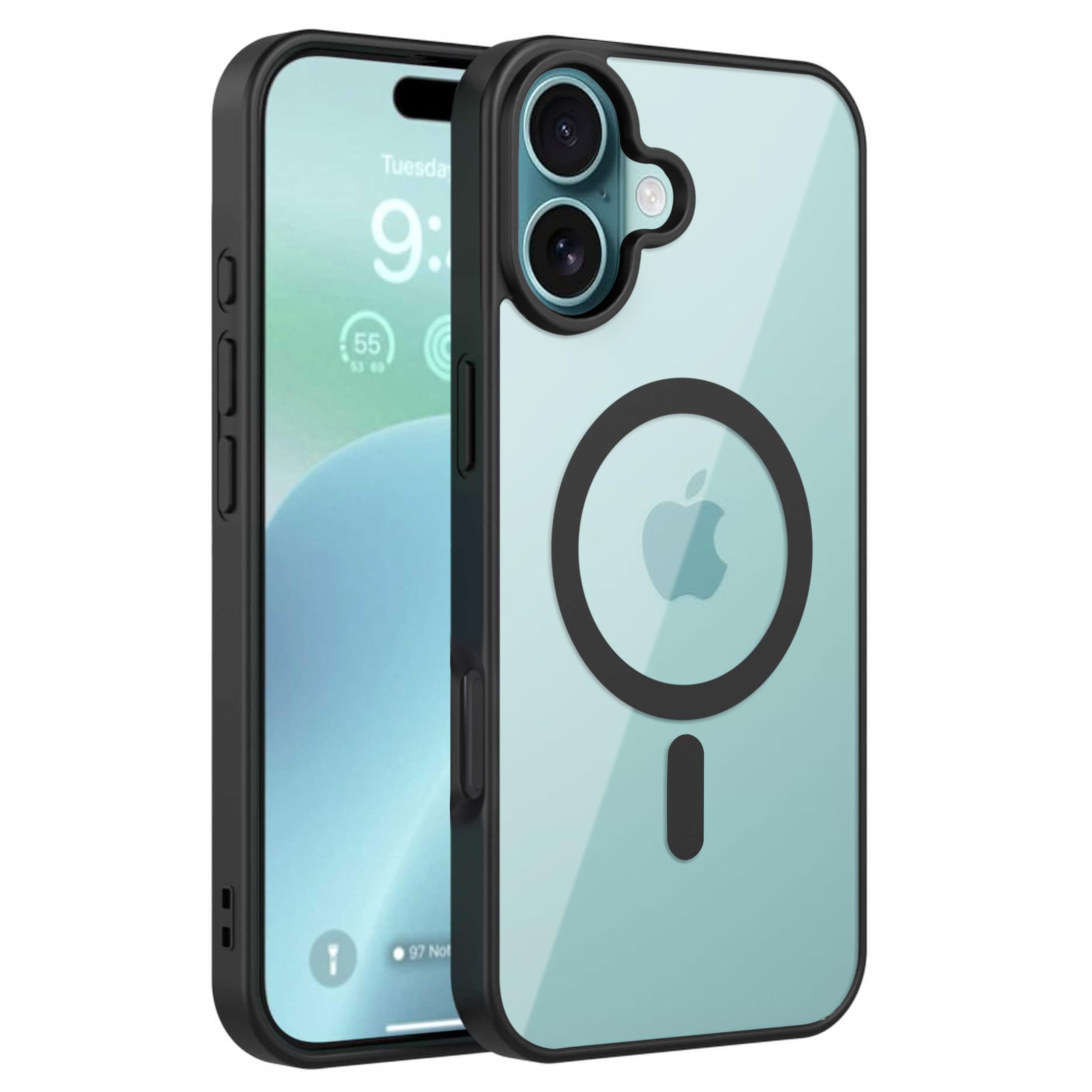 amazon basics Back Case Cover for iPhone 16 Plus | Compatible for iPhone 16 Plus Back Cover | Scratch-Resistant Back Cover | Clear