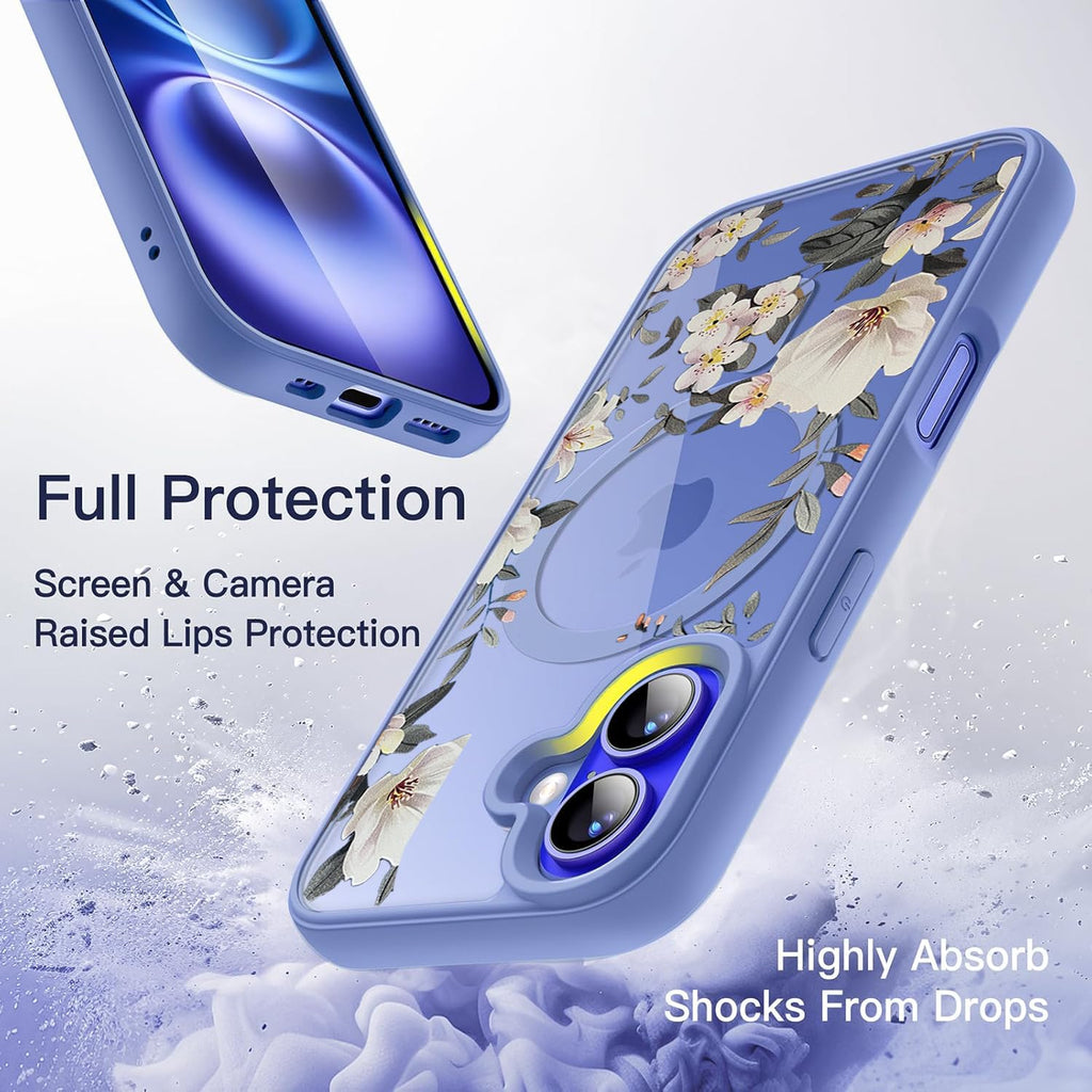 VONZEE Electroplating Transparent Clear Logo Back Cover TPU Compatible with iPhone 16 Plus Case, Compatible with Magsafe, Full Body & Individual Camera Protection for Each Lens for Men & Women (Gold)