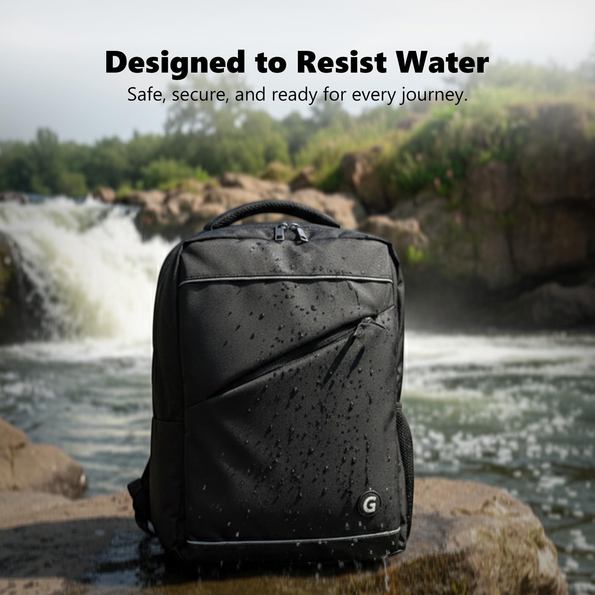 GadgetBite Graphite 20 Litre Laptop Bag with 15.6 Inch Laptop Compartment USB Charging Port and Organiser Pocket for Men Women Boys