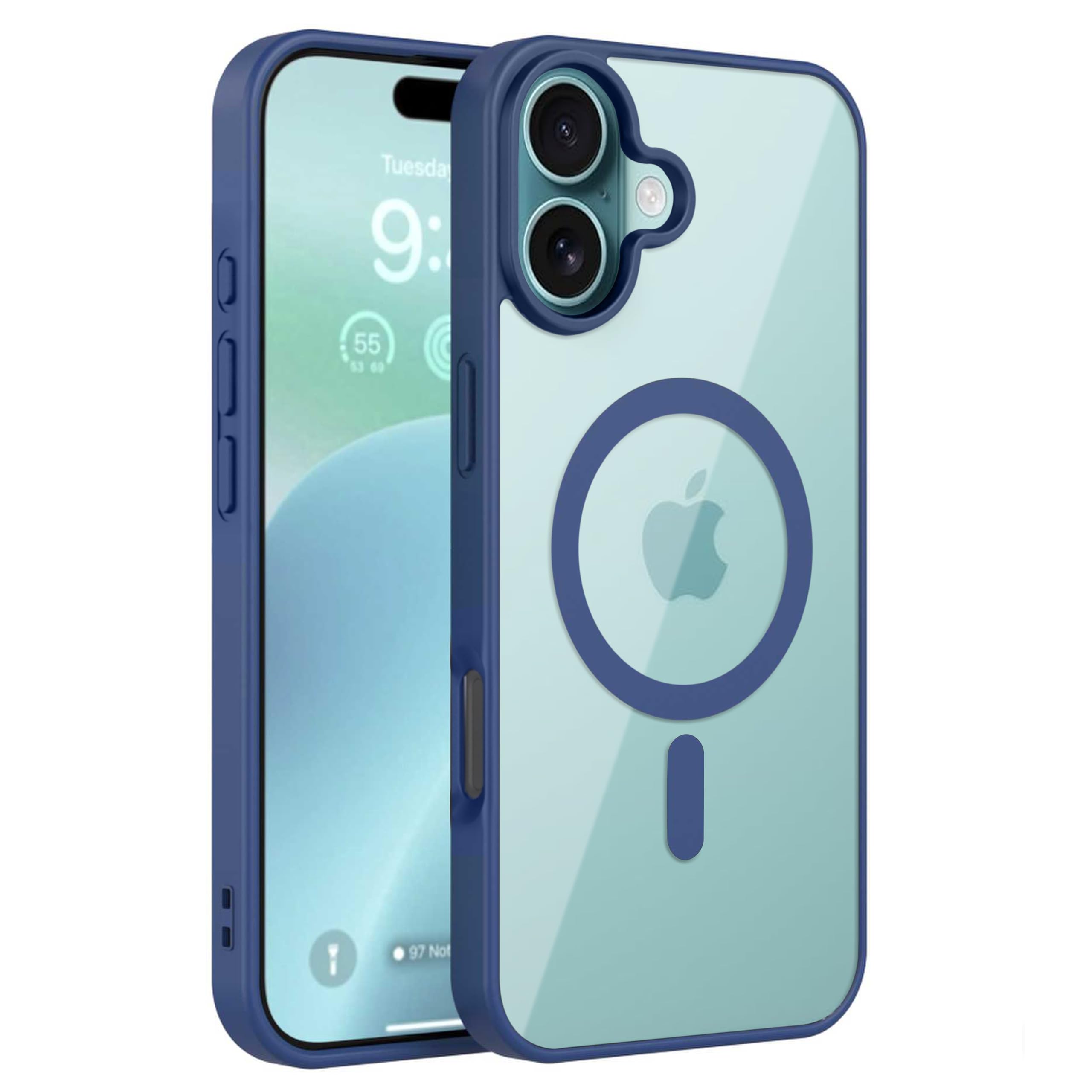 amazon basics Back Case Cover for iPhone 16 Plus | Compatible for iPhone 16 Plus Back Cover | Scratch-Resistant Back Cover | Clear