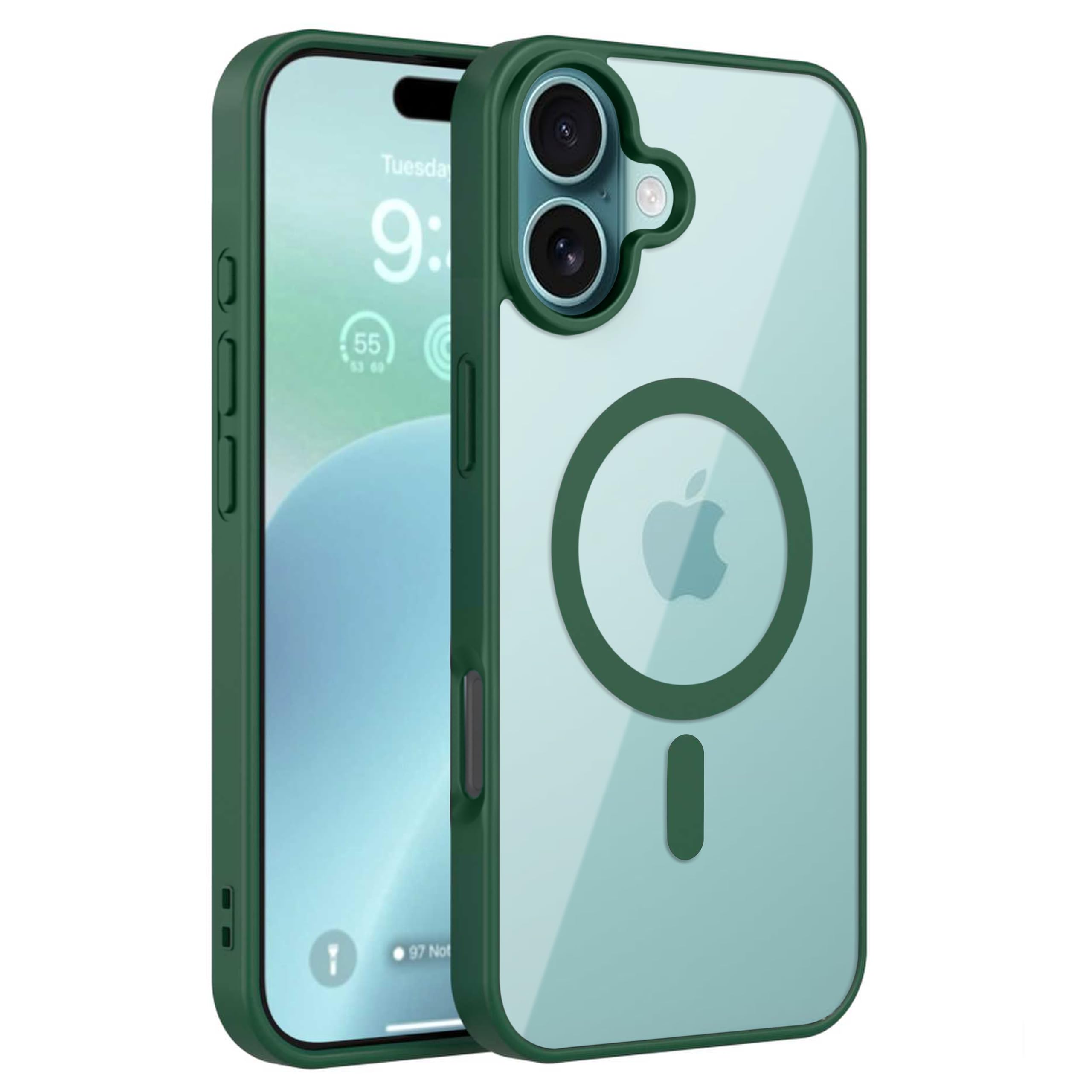 amazon basics Back Case Cover for iPhone 16 Plus | Compatible for iPhone 16 Plus Back Cover | Scratch-Resistant Back Cover | Clear