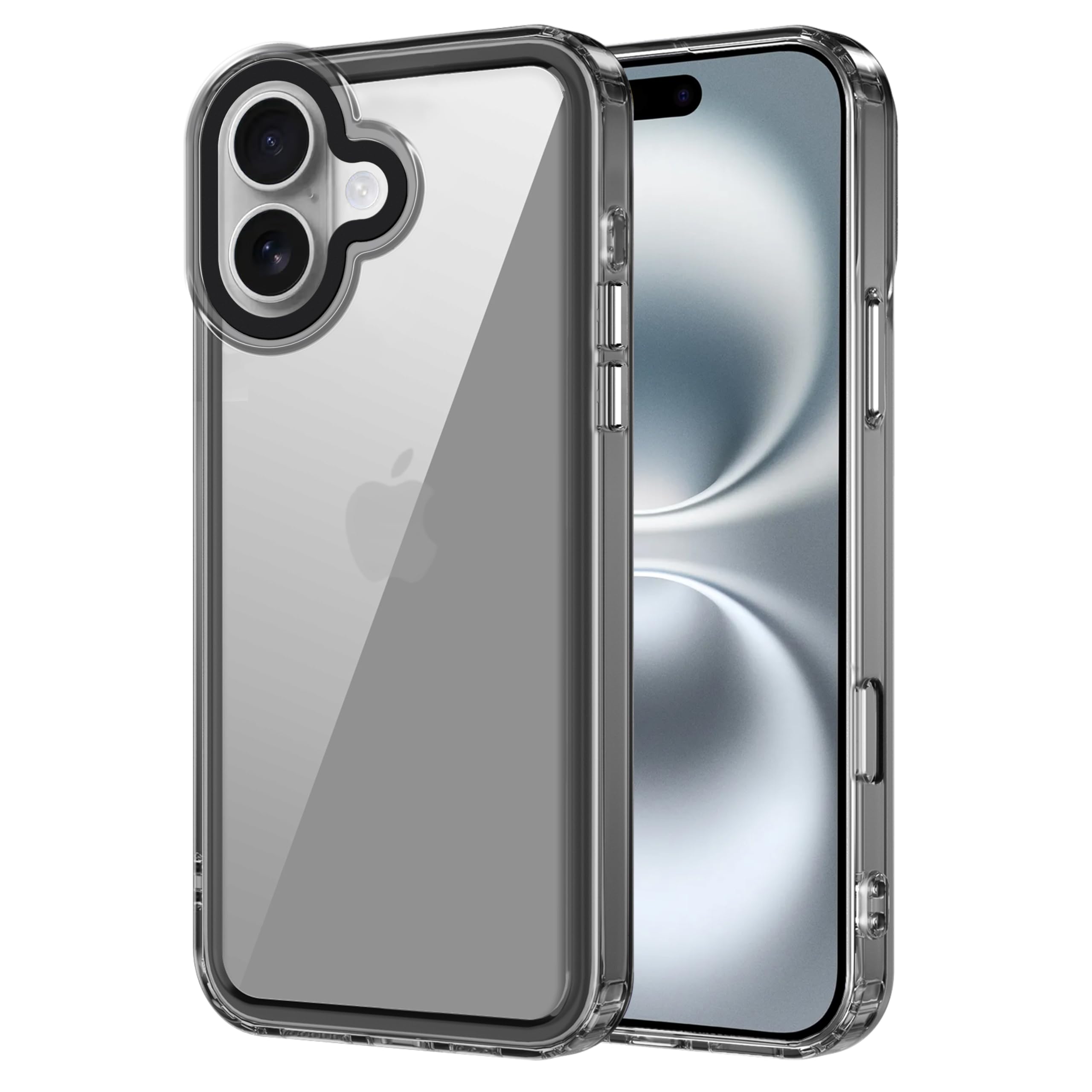 amazon basics Back Case Cover for iPhone 16 Plus | Compatible for iPhone 16 Plus Back Cover | Scratch-Resistant Back Cover | Clear
