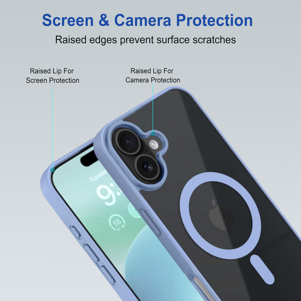 amazon basics Back Case Cover for iPhone 16 Plus | Compatible for iPhone 16 Plus Back Cover | Scratch-Resistant Back Cover | Clear