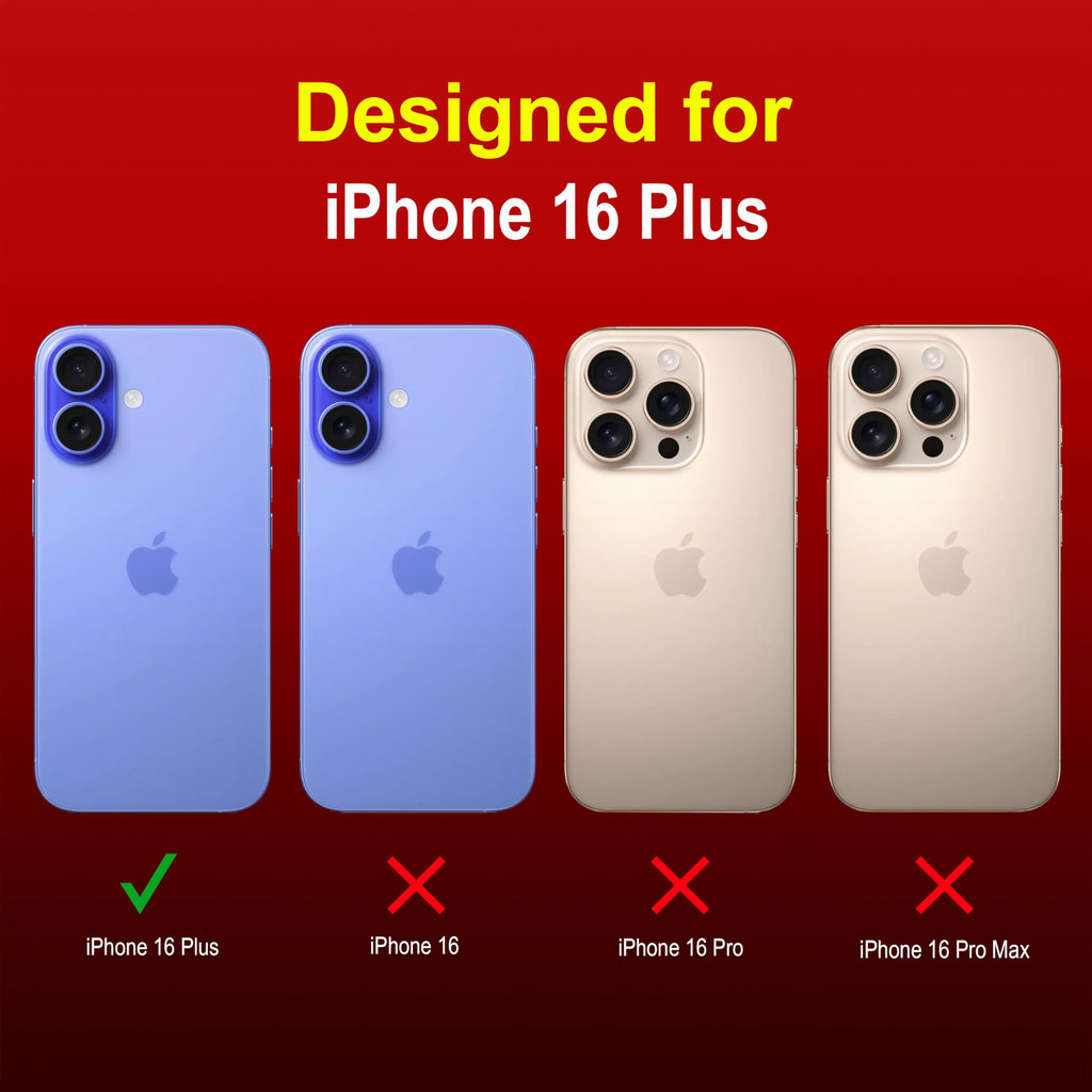 amazon basics Back Case Cover for iPhone 16 Plus | Compatible for iPhone 16 Plus Back Cover | Scratch-Resistant Back Cover | Clear
