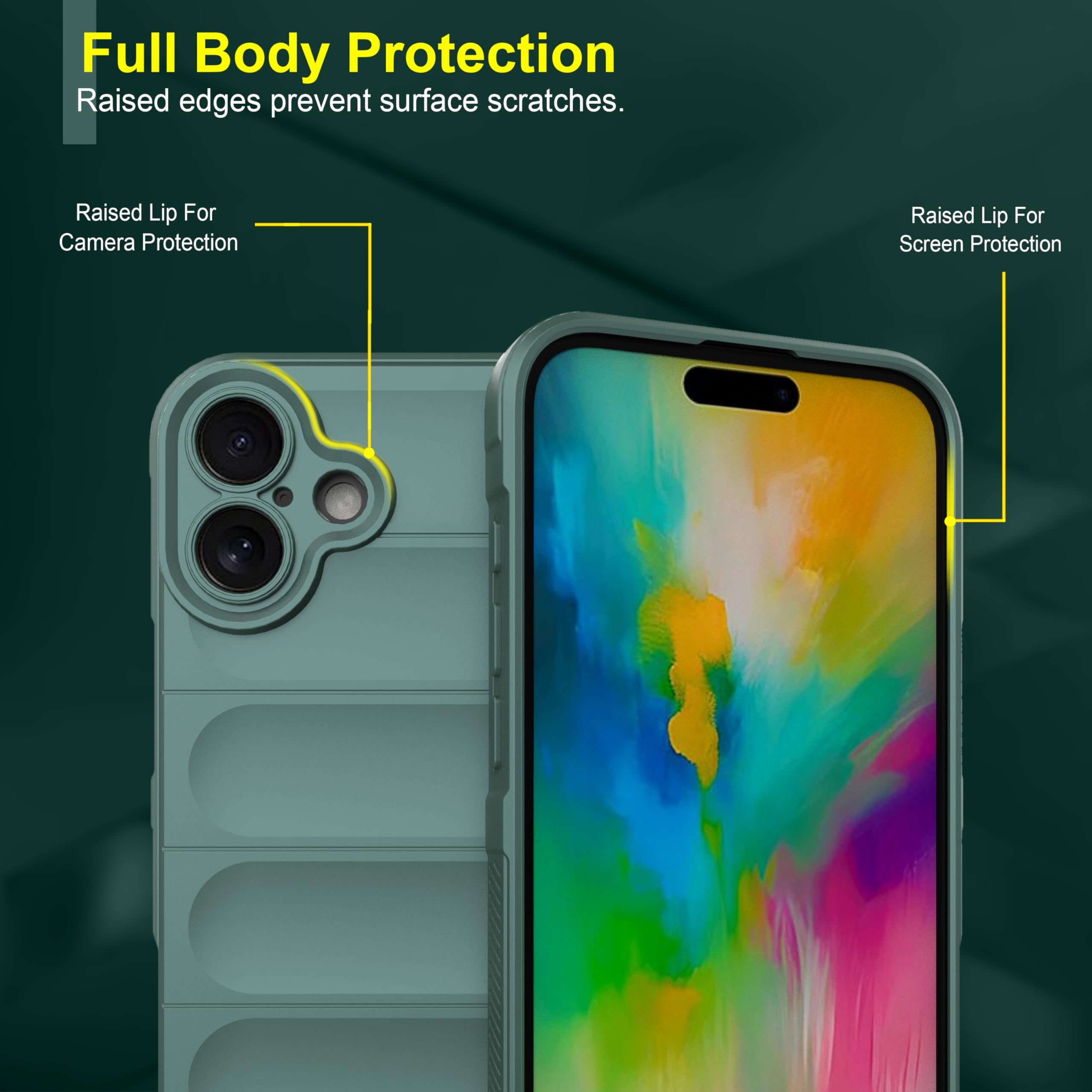 amazon basics Back Case Cover for iPhone 16 Plus | Compatible for iPhone 16 Plus Back Cover | Scratch-Resistant Back Cover | Clear