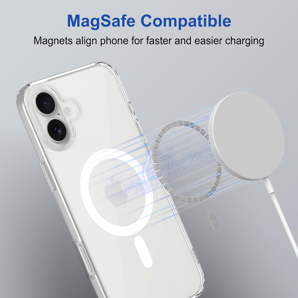 amazon basics Back Case Cover for iPhone 16 Plus | Compatible for iPhone 16 Plus Back Cover | Scratch-Resistant Back Cover | Clear