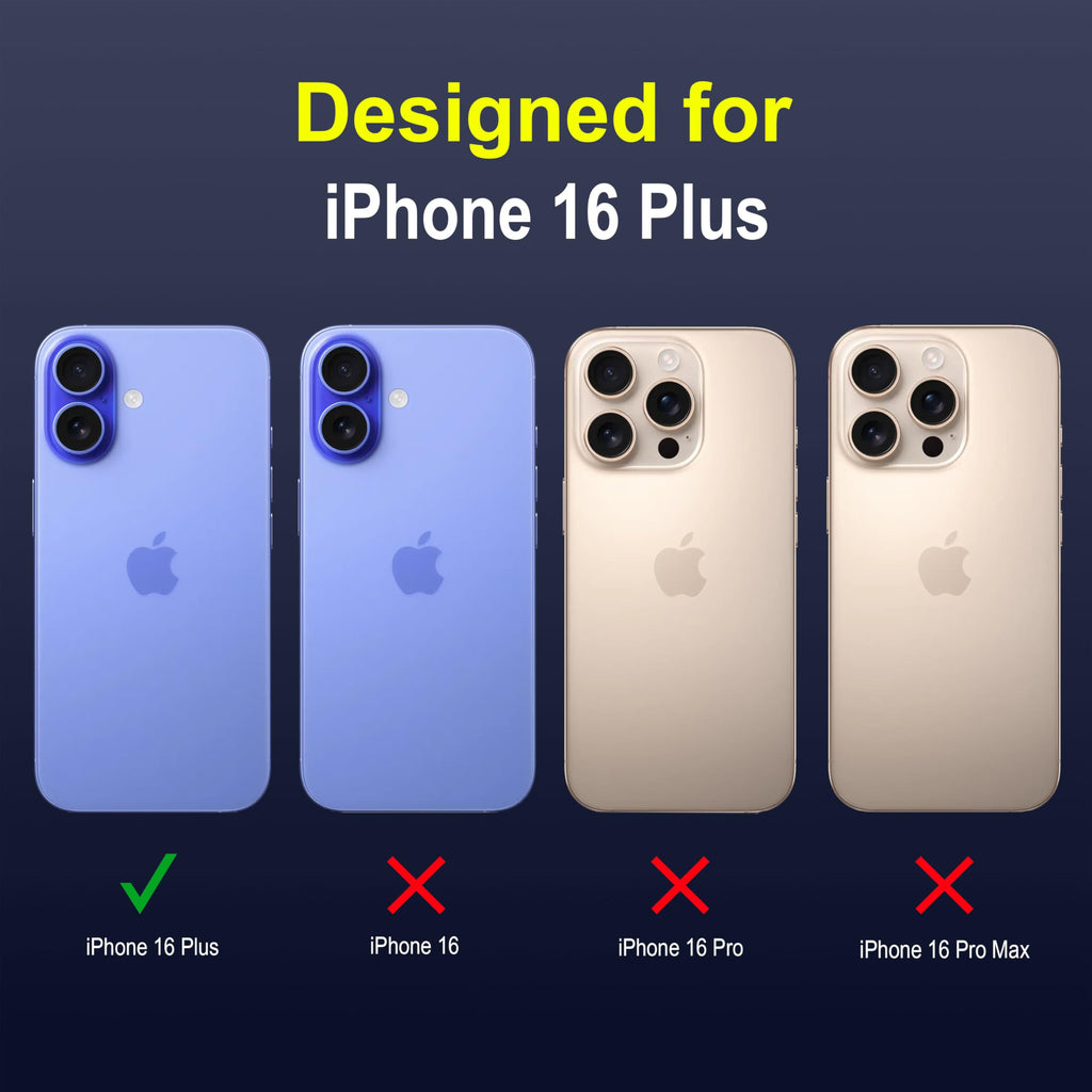 amazon basics Back Case Cover for iPhone 16 Plus | Compatible for iPhone 16 Plus Back Cover | Scratch-Resistant Back Cover | Clear