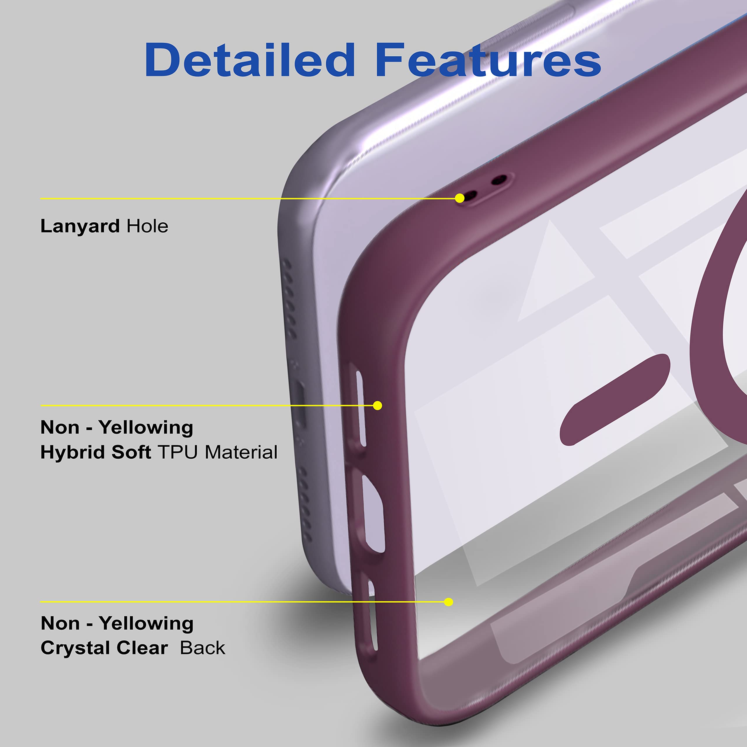 amazon basics Back Case Cover for iPhone 16 Plus | Compatible for iPhone 16 Plus Back Cover | Scratch-Resistant Back Cover | Clear