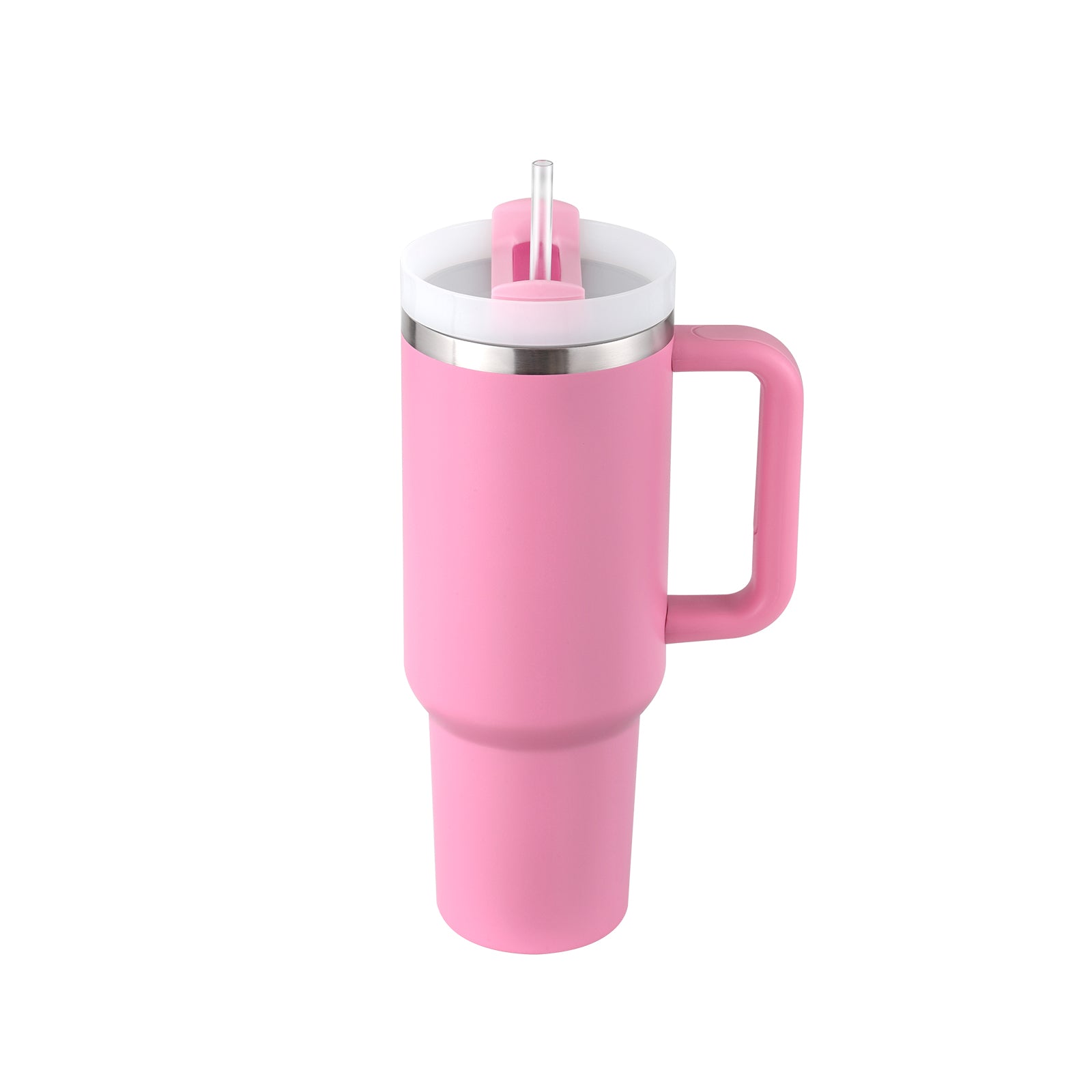 40 Oz Tumbler With Handle Straw Insulated, Stainless Steel Spill Proof Vacuum Coffee Cup Tumbler