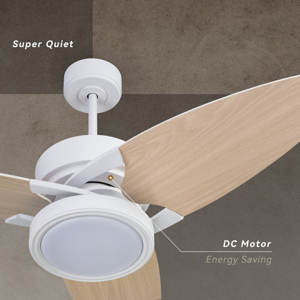 Light Pro 52 In. LED Indoor White Smart Ceiling Fan With Remote Control