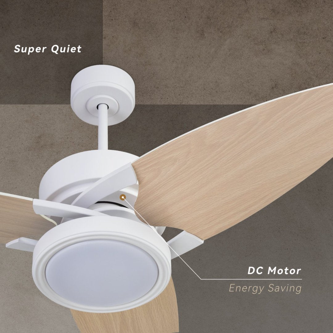 Light Pro 52 In. LED Indoor White Smart Ceiling Fan With Remote Control