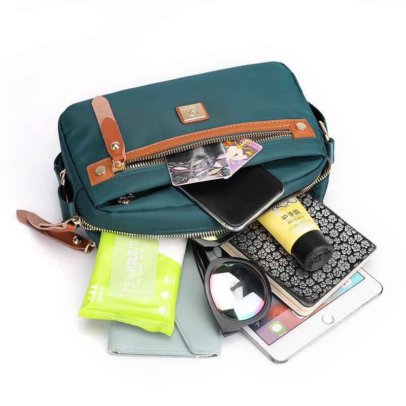 Solid-color Nylon Crossbody Womens Shoulder Bag