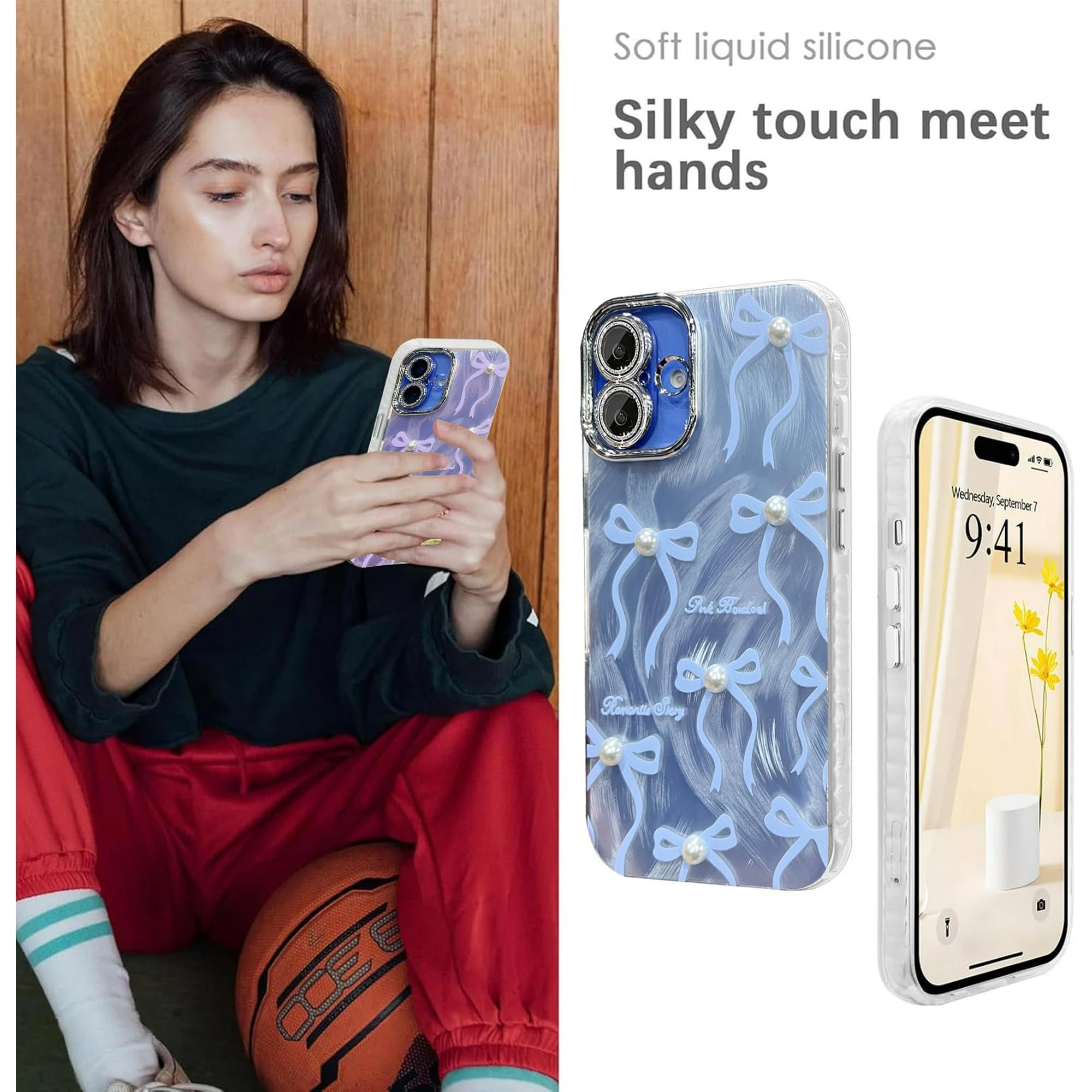 VONZEE Electroplating Transparent Clear Logo Back Cover TPU Compatible with iPhone 16 Plus Case, Compatible with Magsafe, Full Body & Individual Camera Protection for Each Lens for Men & Women (Gold)