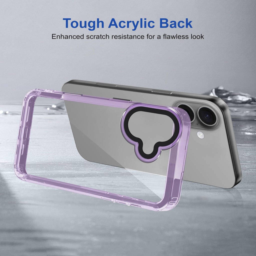 amazon basics Back Case Cover for iPhone 16 Plus | Compatible for iPhone 16 Plus Back Cover | Scratch-Resistant Back Cover | Clear