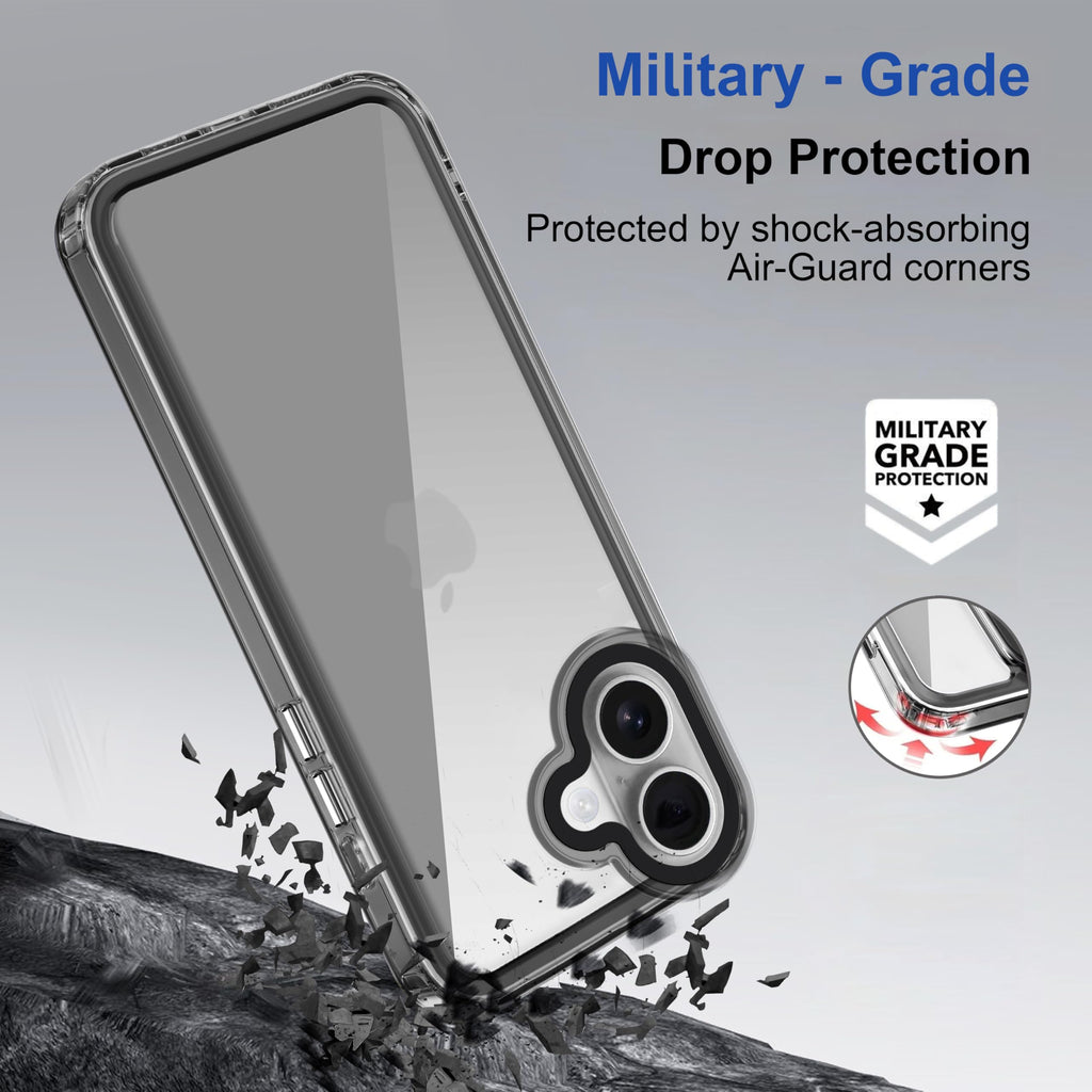 amazon basics Back Case Cover for iPhone 16 Plus | Compatible for iPhone 16 Plus Back Cover | Scratch-Resistant Back Cover | Clear