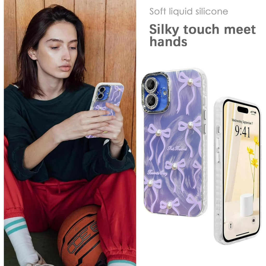 VONZEE Electroplating Transparent Clear Logo Back Cover TPU Compatible with iPhone 16 Plus Case, Compatible with Magsafe, Full Body & Individual Camera Protection for Each Lens for Men & Women (Gold)