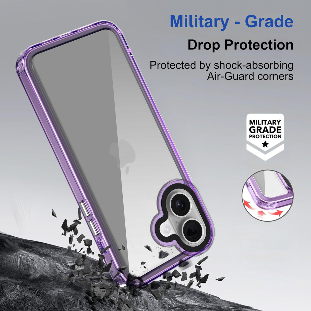 amazon basics Back Case Cover for iPhone 16 Plus | Compatible for iPhone 16 Plus Back Cover | Scratch-Resistant Back Cover | Clear