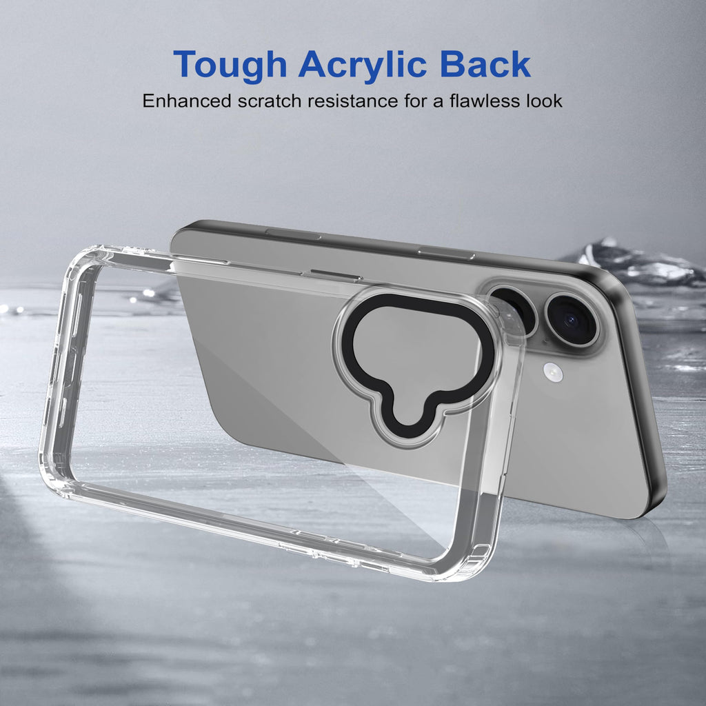 amazon basics Back Case Cover for iPhone 16 Plus | Compatible for iPhone 16 Plus Back Cover | Scratch-Resistant Back Cover | Clear