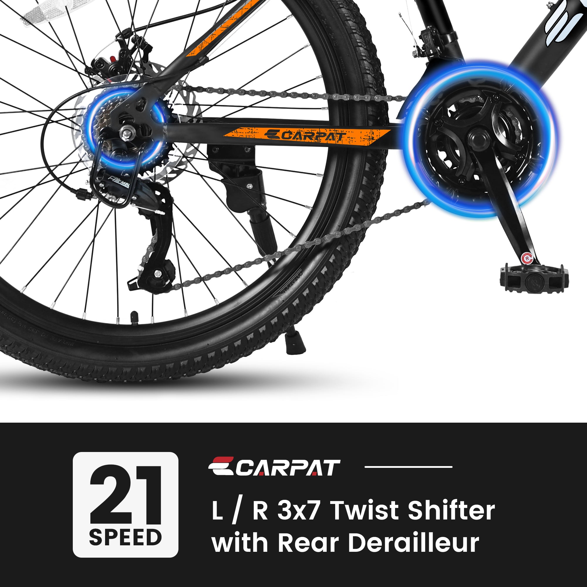 S26102 26 Inch Mountain Bike, Shimano 21 Speeds With Mechanical Disc Brakes, High-Carbon Steel Frame, Suspension Bikes Mountain Bicycle For Teenagers