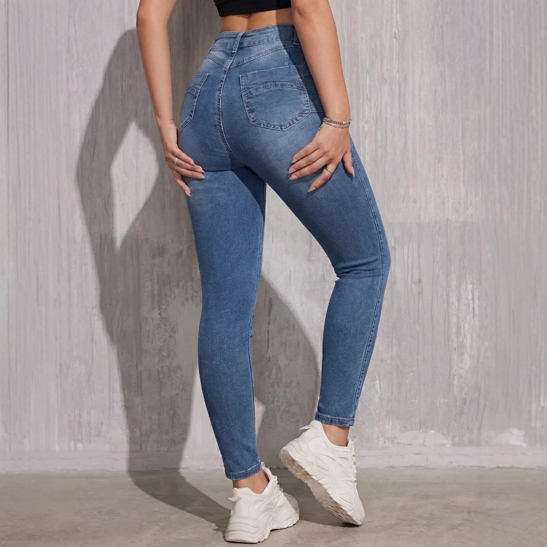 High-waisted Butt-lifting Skinny Jeans For Women