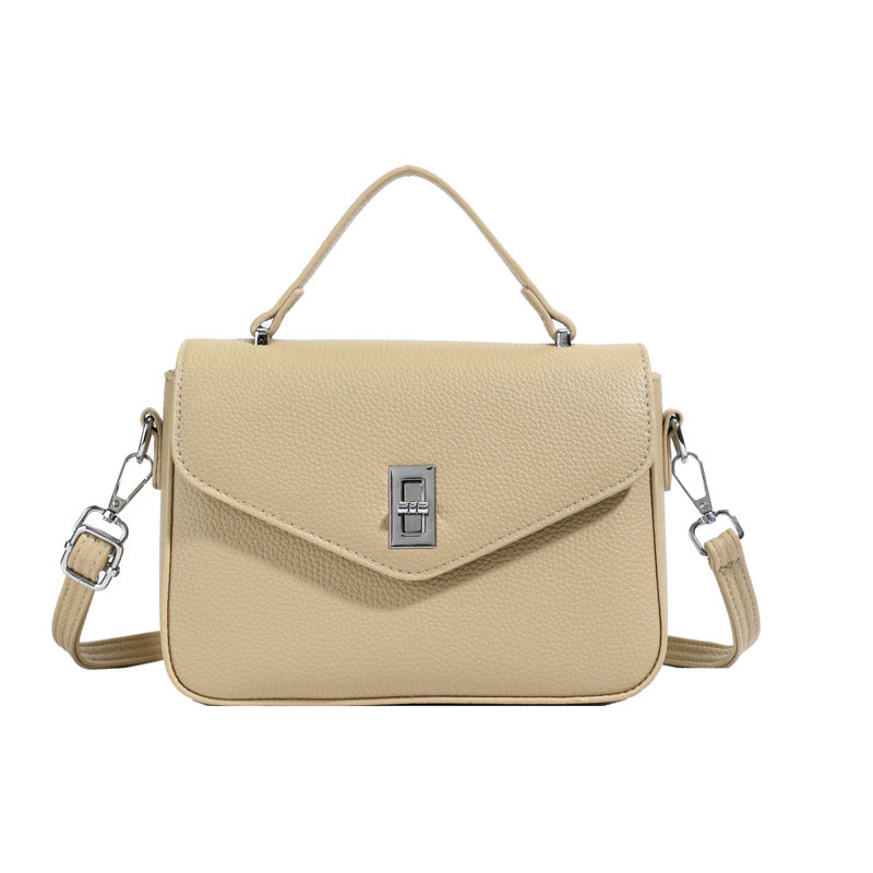 Fashion Casual All-match Commute Cowhide Portable Shoulder Messenger Bag